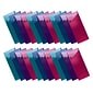 Better Office Poly Plastic Button Snap Pencil Cases, Assorted Colors, 24/Box (21700)