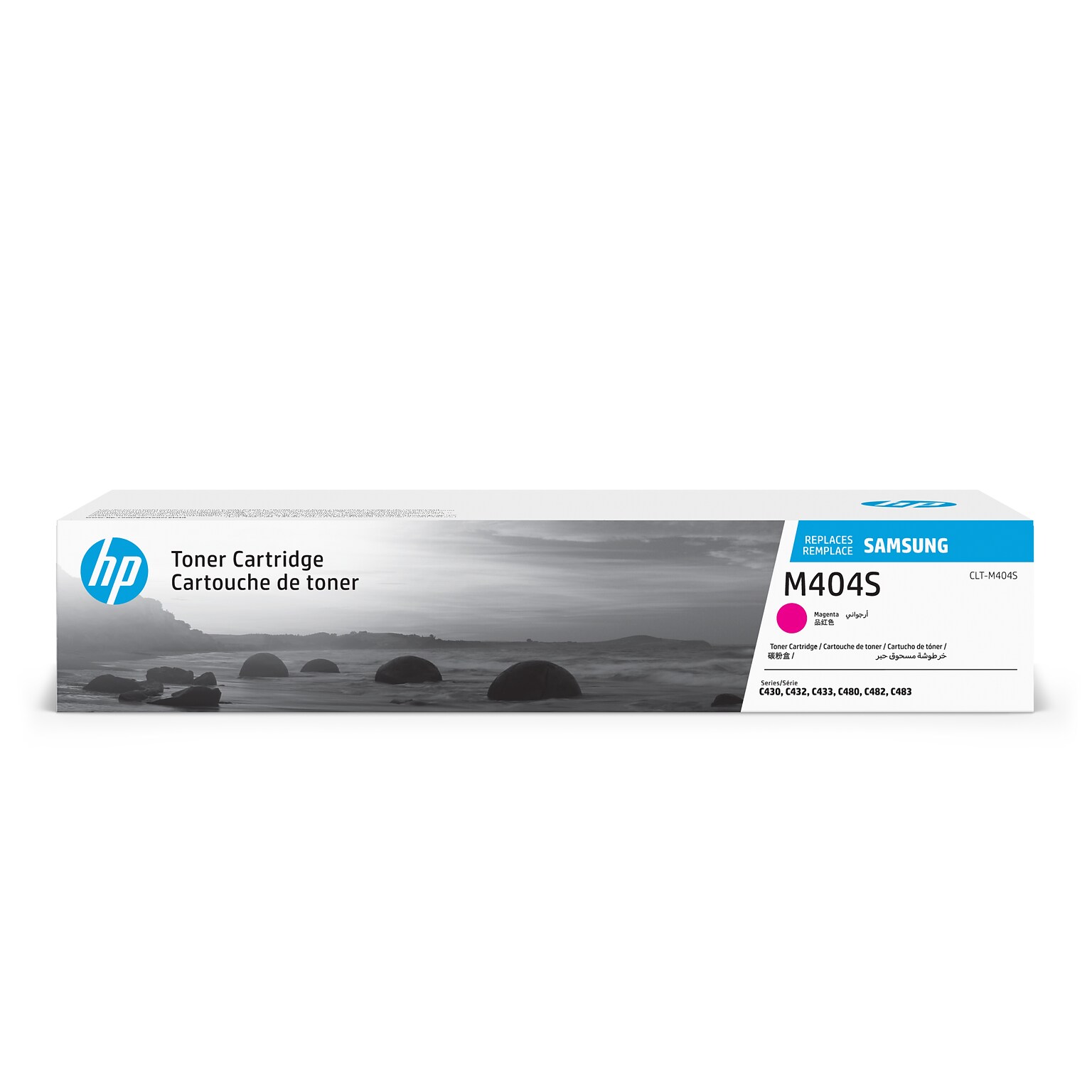 HP M404S Magenta Toner Cartridge for Samsung CLT-M404S (SU234), Samsung-branded printer supplies are now HP-branded