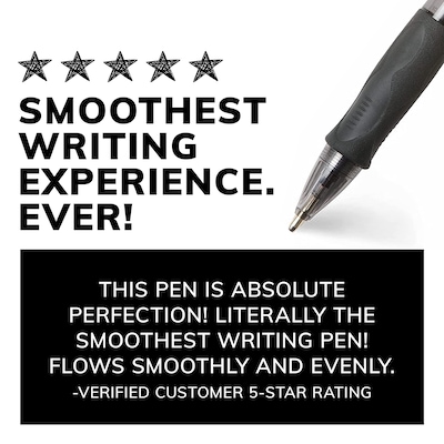 BIC Glide Bold Retractable Ballpoint Pens, Bold Point, 1.6mm, Black Ink, 4/Pack (VLGBP41-BLK)