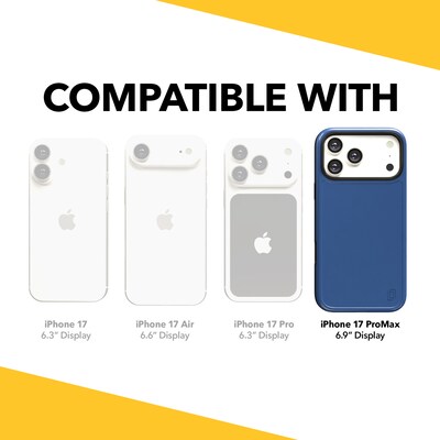 cellhelmet Fortitude MagSafe Phone Case for iPhone 17 Pro Max, Bermuda Blue (CF-123-BLU)