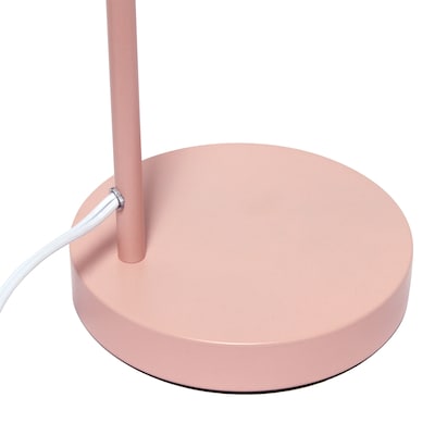 Simple Designs Farmhouse Fusion LED Desk Lamp, 18.19", Light Pink Iron (LD2022-LPK)
