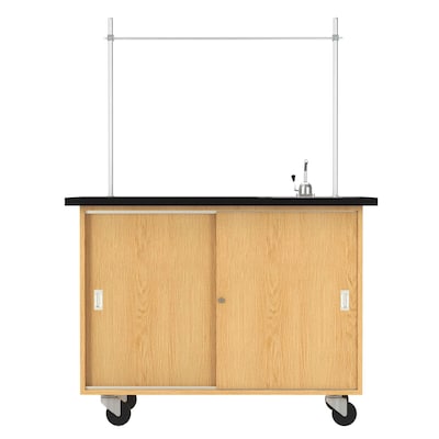 Diversified Woodcrafts Kinetic Mobile Demo Center Rectangular Demonstration Table, 48" x 28", Oak (4222K)