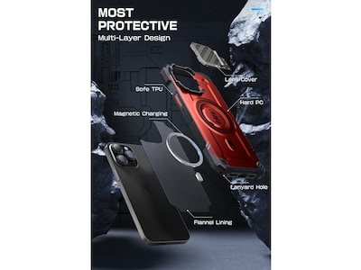 SUPCASE Unicorn Beetle MAG XT MagSafe Rugged Case for iPhone 15 Pro Max, Shock-Absorbing, Metallic Red (SPH23MX67MGXTRD)
