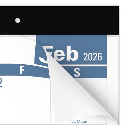 2026 AT-A-GLANCE Easy-to-Read 21.75" x 17" Monthly Desk Pad Calendar, White/Blue (SKLP24-32-26)