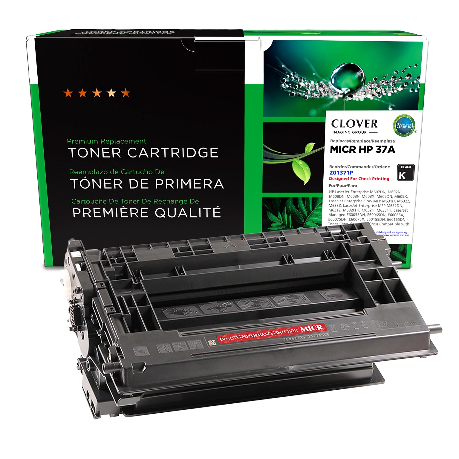 Clover Imaging Group Remanufactured Black Standard Yield MICR Toner Cartridge Replacement for HP 37A (CF237A/02-82040-001)