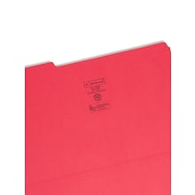 Smead File Folders, Reinforced 1/3-Cut Tab, Legal Size, Red, 100/Box (17734)