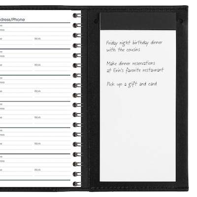2027 AT-A-GLANCE 3.5" x 6" Monthly Planner, Faux Leather Cover, Black (70-064-05-27)