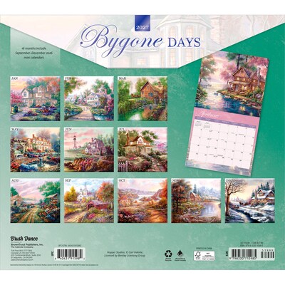 2027 BrownTrout Bygone Days 14 x 12 Monthly Wall Calendar, Assorted Colors (9798330715985)