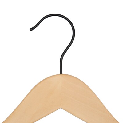 Nahanco Wood Clothes Hangers, Natural, 100/Carton (20017WBBH)