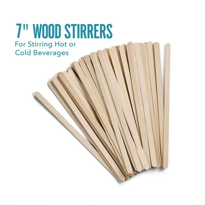 Perk™ Wooden Stirrers, 7", 1000/Pack (PK62345)