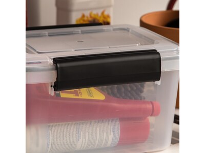 Iris WeatherPro Stackable Polypropylene Storage Box, 6.5" x 11.5" x 8.5", 6.5 Qt., Clear, 6/Pack (110341)