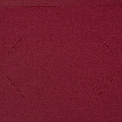 JAM Paper Linen 2 Pocket Cardstock Presentation Folder, Burgundy Linen, 100/Box (35113B)