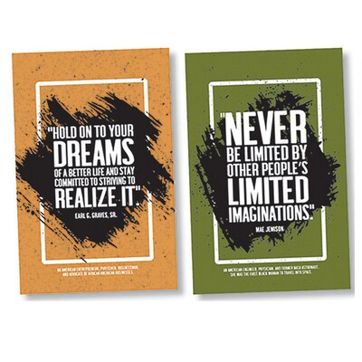 North Star Teacher Resources Inspirational Quotes by African American Influencers Bulletin Board Set, 8 Pieces/Set (NST3503)