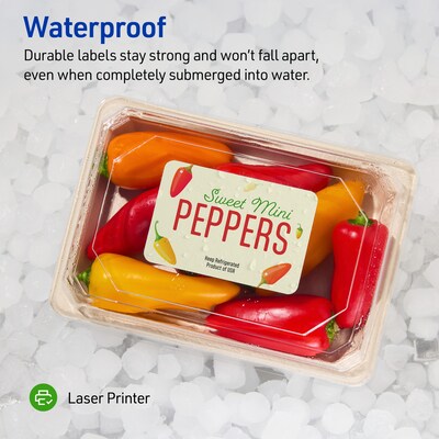 Avery Waterproof Laser Shipping Labels, 5-1/2" x 8-1/2", Matte White, 100 Labels/Box (5526)