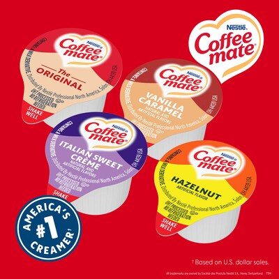 Coffee mate Liquid Creamer Singles Assorted Flavors Dairy Free Liquid Creamer, 0.375 oz., 200/Carton (12614857)