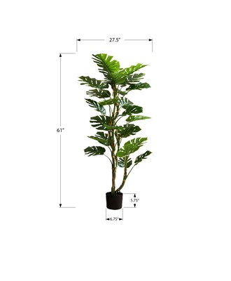 Monarch Specialties Inc. 61" Artificial Monstera Tree in Pot (I 9522)