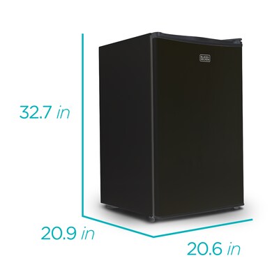 Black & Decker Adjustable Temperature Control Refrigerator with Freezer Compartment, 4.3 Cu. Ft., Black (BCRK43B)