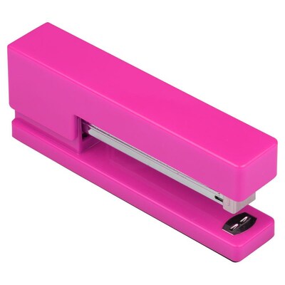 JAM Paper Desk Trio Desktop Stapler, 20-Sheet Capacity, Staples Included, Fuchsia, 3/Pack (337841FU)
