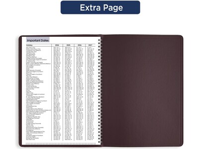 2024 AT-A-GLANCE DayMinder 8" x 11" Weekly Appointment Book, Burgundy (G520-14-24)