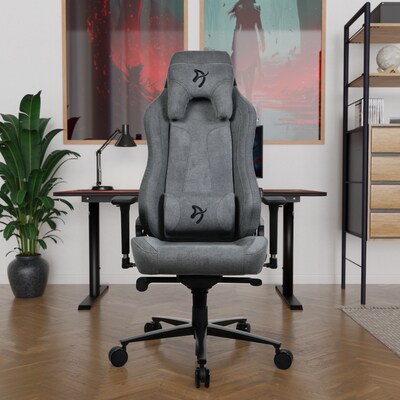 Arozzi Vernazza SoftFabric Ergonomic Racing Gaming Chair, Ash (VERNAZZA-SFB-ASH)