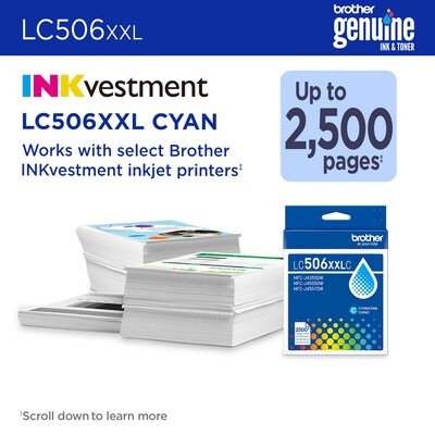 Brother LC506XXL Cyan Super High Yield Ink Cartridge (LC506XXLCS)