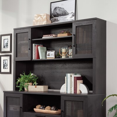 Sauder Tiffin Line 66"W Desktop Hutch, Raven Oak (433264)