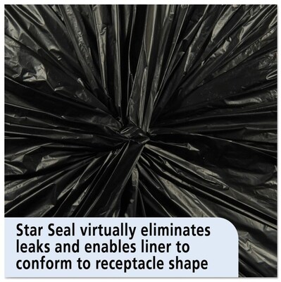 Skilcraft 55-60 Gallon Trash Bags with 100% PCR, 38" x 58", Low Density, 1.5 mil, Black, 20/Box (NSN5173668)