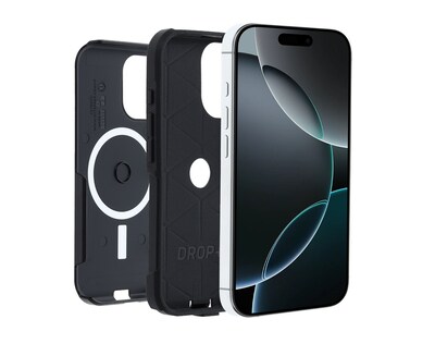 OtterBox Commuter MagSafe Phone Case for iPhone 16 Pro, Shock Absorbing, Black (77-99699)