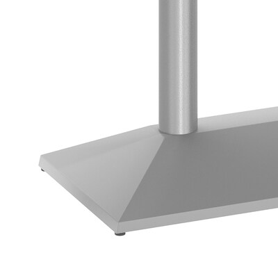 Flash Furniture Palis 30.5"H Double Column Table Base, Steel/Cast Iron, Silver (XUDGTB002OUTSLV)