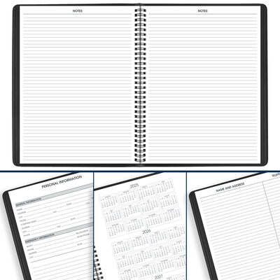 2026 AT-A-GLANCE 8.25" x 11" Weekly Appointment Book, Faux Leather Cover, Black (70-950-05-26)