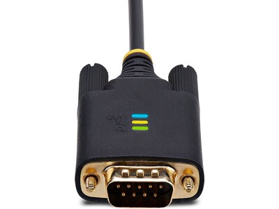 StarTech 10' USB-A to Null-Modem RS-232 Serial Adapter Cable, Male to Male, Black, 'DI, COM Retention (1P10FFC-USB-SERIAL)
