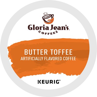 Gloria Jean's Butter Toffee Coffee Keurig® K-Cup® Pods, Medium Roast, 24/Box (5000330066)