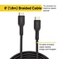 NXT Technologies™ 6 Ft. Braided USB-C Cable, Black (NX60469)