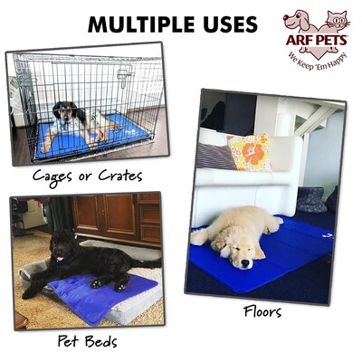 Arf Pets Non-Toxic Gel Dog Cooling Bed Mat for Kennels, X-Small, Blue (APCLPD015)