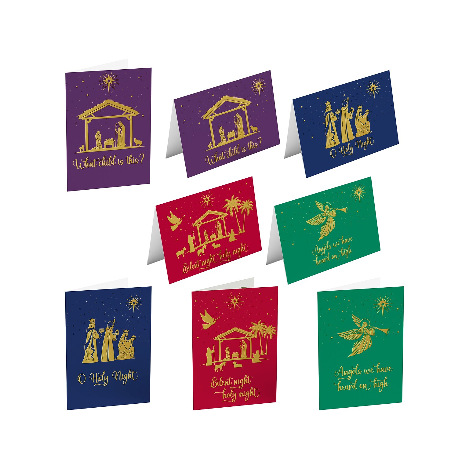 Better Office Religious Christmas Cards, 5 x 7, 50/Pack (64655-50PK)