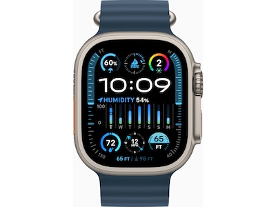 Apple Watch Ultra 2 (GPS + Cellular) Smartwatch, 49mm, Titanium Case with Blue Ocean Band  (MREG3LW/