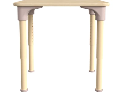 Flash Furniture Bright Beginnings Hercules Square Table, 24 x 24, Height Adjustable, Beech (MK-ME0