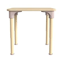 Flash Furniture Bright Beginnings Hercules Square Table, 24 x 24, Height Adjustable, Beech (MK-ME0