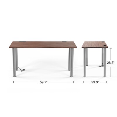 Union & Scale™ Essentials 60"W Computer and Writing Desk, Espresso (UN56972)