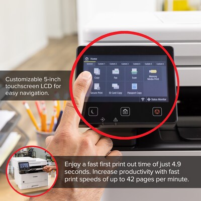 Canon ImageCLASS MF465dw Wireless Black & White Laser Printer, All-In-One, Print, Scan, Copy, Fax (5951C005)