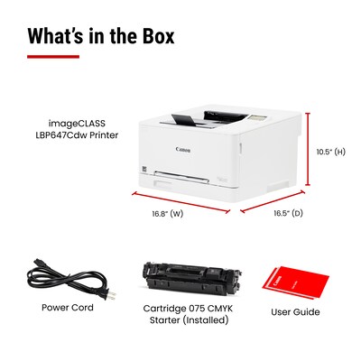 Canon imageCLASS LBP647Cdw Wireless Color Print-Only Laser Printer, Best for Home Office (6929C002)