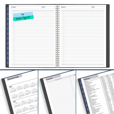 2026-2027 AT-A-GLANCE DayMinder 8.5" x 11" Academic Monthly Planner, Plastic Cover, Charcoal (AYC470-45-27)