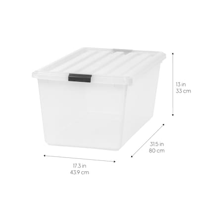IRIS 91 Qt. Storage Box, Clear (CB-80)