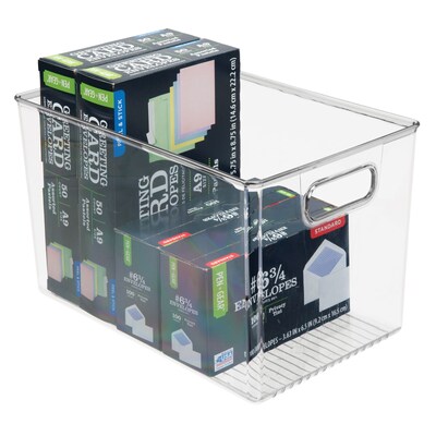 iDesign Pantry Organizer Bins with Handles - Storage Bins for Kitchen Organization - Ideal for Cabinets or Fridge