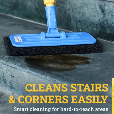 BISON LIFE Heavy Duty Surface Cleaning Scouring Pads, Black, 40 Pads/Pack (BPKH-HSCP-BK-40)