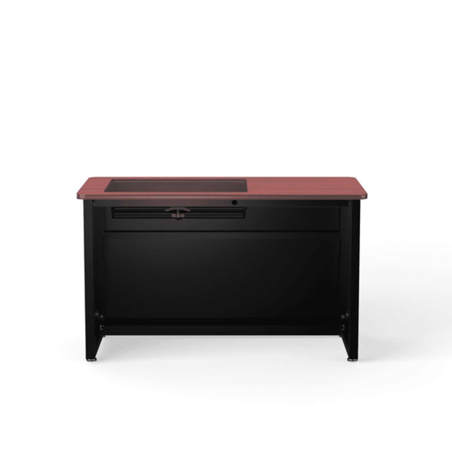 VersaDesk 48W Downview Computer Desk, Cherry/Black (DV4824-BC)