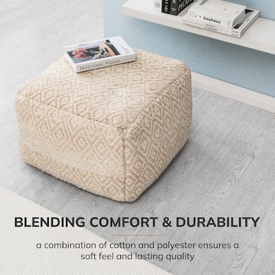 Anji Mountain Cherokee Tawny Fabric Rectangular Pouf Ottoman (AMBPF002-2014)