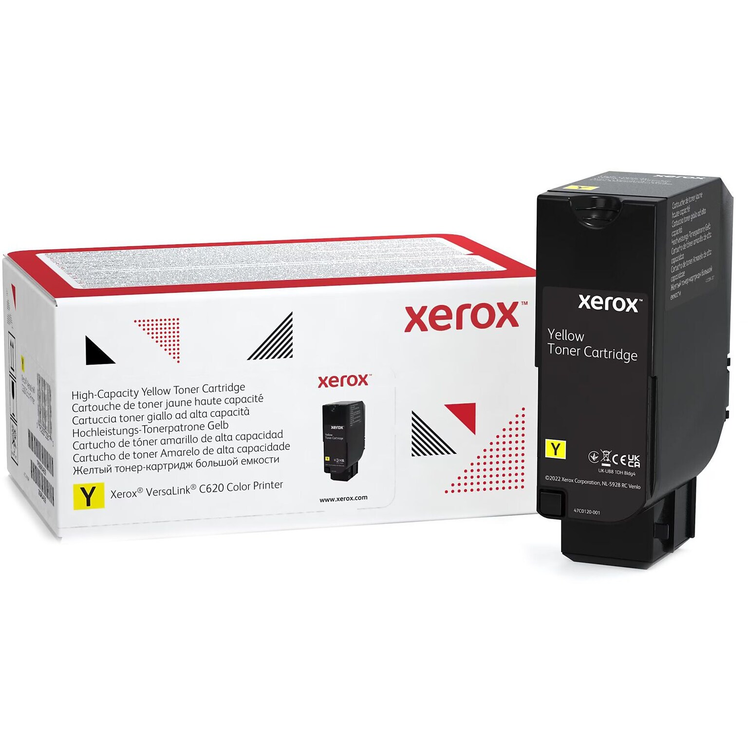 Xerox 006R04627 Yellow High Capacity Toner Cartridge, Page Yield Per Cartridge Up to 12,000 Pages