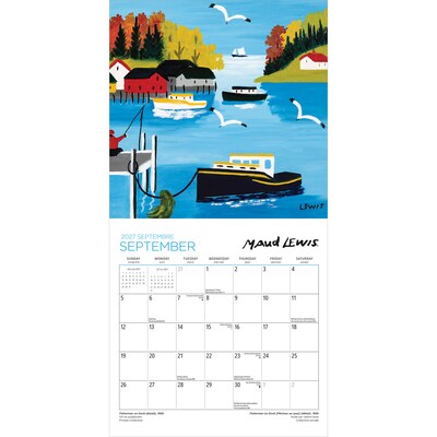 2027 BrownTrout Maud Lewis AGNS 8.5" x 8.5" Monthly Wall Calendar, Assorted Colors (9781525617522)