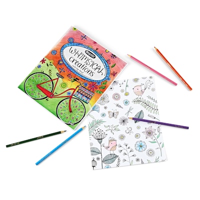 Crayola Whimsical Creations Adults Coloring Book, 40 Pages, 2/Bundle (BIN040838-2)